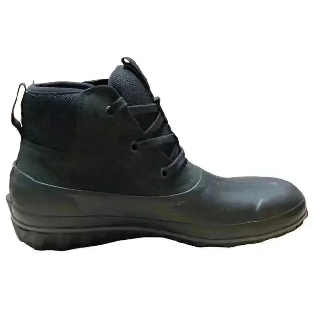Bogs Mens 10 Casual Nubuck Leather Waterproof Lace Up Ankle Snow Boots Black NEW